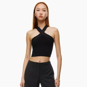 Babaton Sculpt Knit Criss Cross Cropped Tank